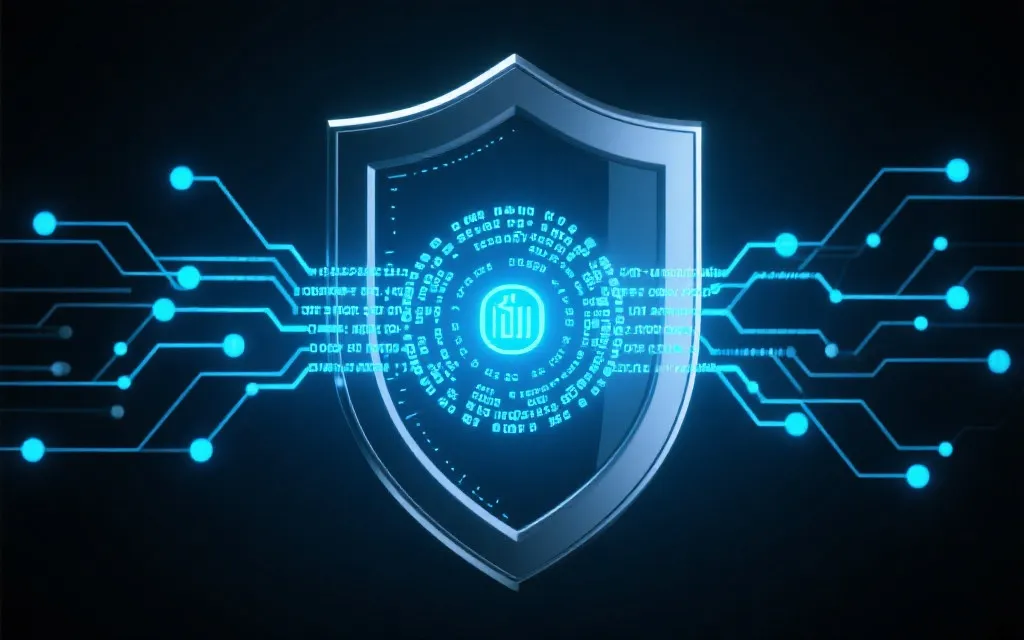 信息安全与数据加密插画